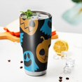 thumbnail image 3 of 30oz Halloween Colorful Spooky Elements Tumblers Stainless Steel Tumbler with Lid and Straw,Vacuum Insulated Double Wall Travel Tumbler Cups Mug with Cleaning Brush for Coffee,Tea, 3 of 7