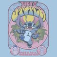 thumbnail image 2 of Boy's Lilo & Stitch Ohana Groovy Stitch Poster  Graphic Tee Light Blue Large, 2 of 4