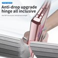 thumbnail image 4 of MonsDirect for 7.6 inch Samsung Galaxy Z Fold 3 5G 2021 Case with S Pen & S Pen Holder, Two Hinge Protection Plating Frame PC Cover, Shell Membrane Integrated Case with Stand & Lens Protection, Pink, 4 of 7