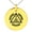 Gold, variant on Stainless Steel Alchemy Magic Rune Engraved Small Medallion Circle Charm Pendant Necklace