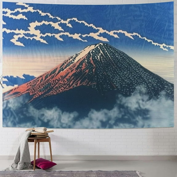Shiartex Cute Tapestry for bedroom  Aesthetic Wall Hanging Tapestry (Mt. Fuji) 40x30inch
