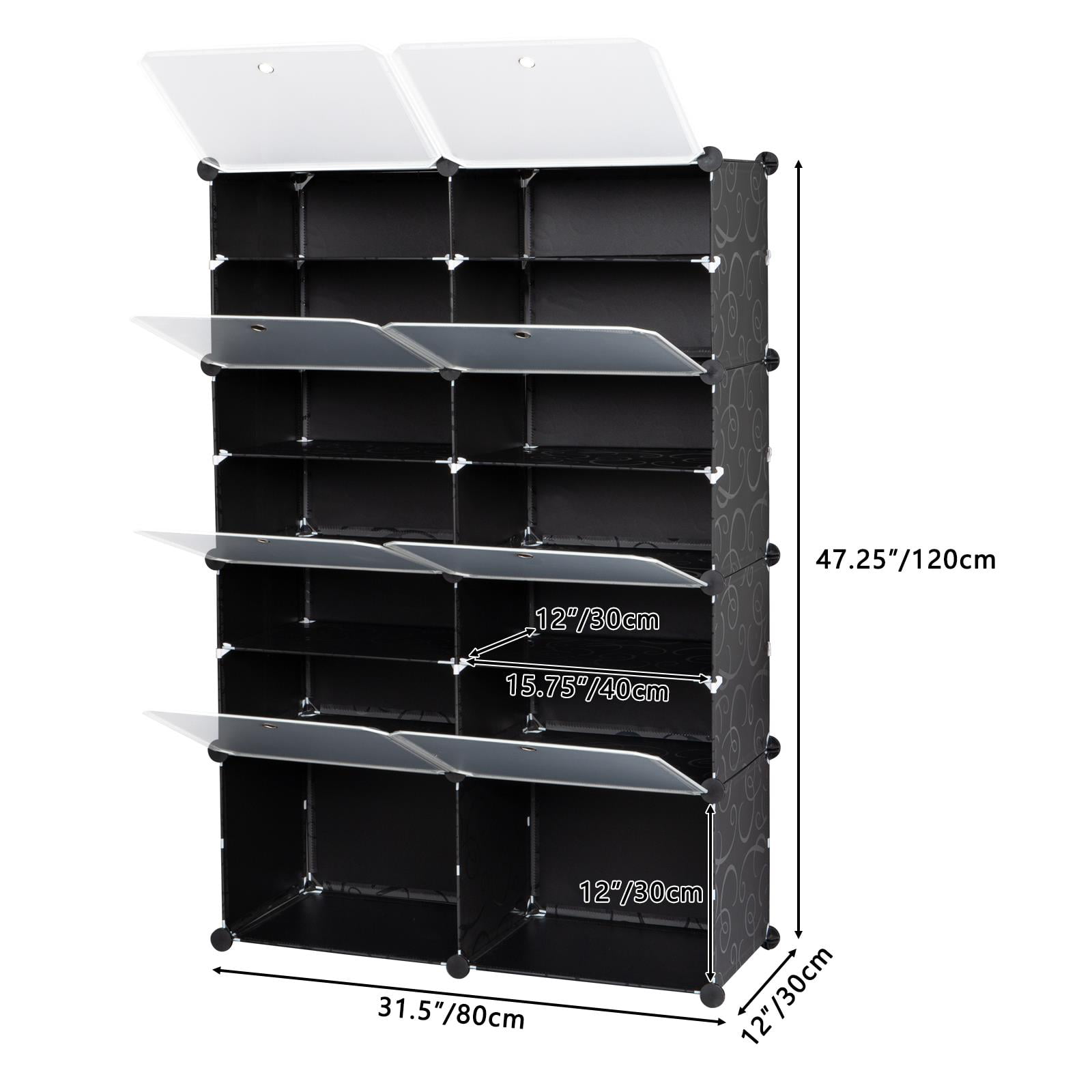 Jucaifu Stackable Small Shoe Rack, Entryway, Hallway and Closet Space  Saving Storage and Organization (3-Tier, Black)