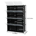 thumbnail image 6 of UBesGoo 14 Cubes Stackable Shoe Storage Cabinet Expandable 7-Tier Entryway Shoe Rack Shelf 28 Pairs Closet Shoe Storage Organizer for Hallway Bedroom Black, 6 of 6