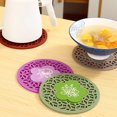 thumbnail image 4 of asddcavvf Kitchen Silicone Circular Heat Insulation Mat Household Casserole High Temperature Resistance Thick Placemat 2 In 1 Heat Insulation Mat round Dinner Table Set for 5, 4 of 4