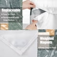 thumbnail image 6 of MIZHONA Green Shower Curtain with Snap in Liner,Rustic Ombre Fabric Bathroom Curtain,71"× 71", 6 of 6