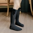 thumbnail image 3 of ANINEO Baby Girls Bow Knee High Socks Toddlers Ruffled Tube Socks Long Stockings School Uniform Leggings, 3 of 4