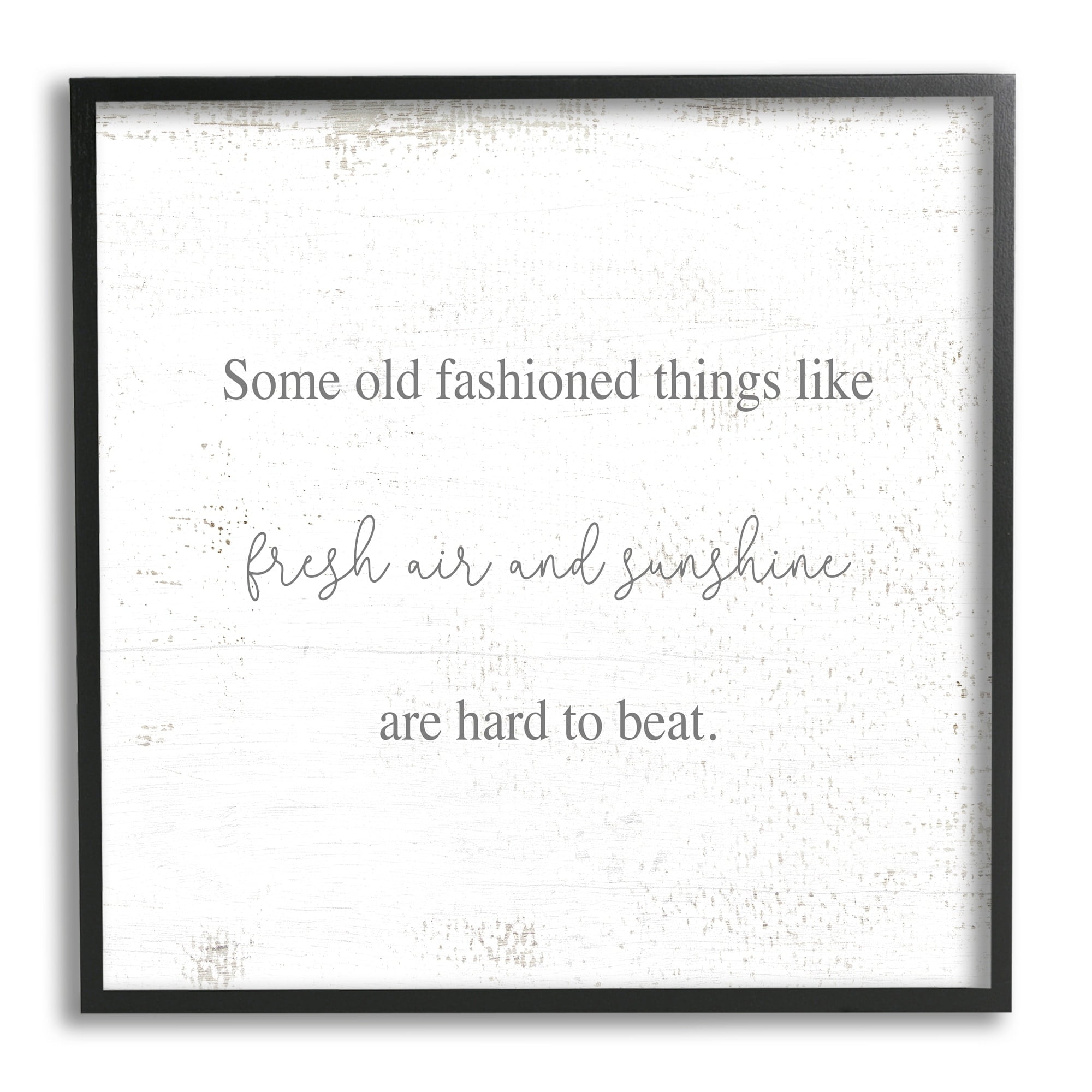 Stupell Industries Old Fashioned like Fresh Air and Sunshine Humor Graphic Art White Framed Art Print Wall Art, 17x17, by Daphne Polselli