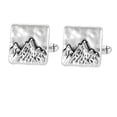 thumbnail image 1 of Gemelos con diseño de Mountain Range para hombre en aleación bañada en plata, 1 of 2