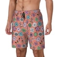 thumbnail image 2 of Balery Color Flowers Mens Swim Trunks Swim Shorts for Men Quick Dry Inseam Beach Shorts with Compression Liner Pocket-3X-Large, 2 of 9