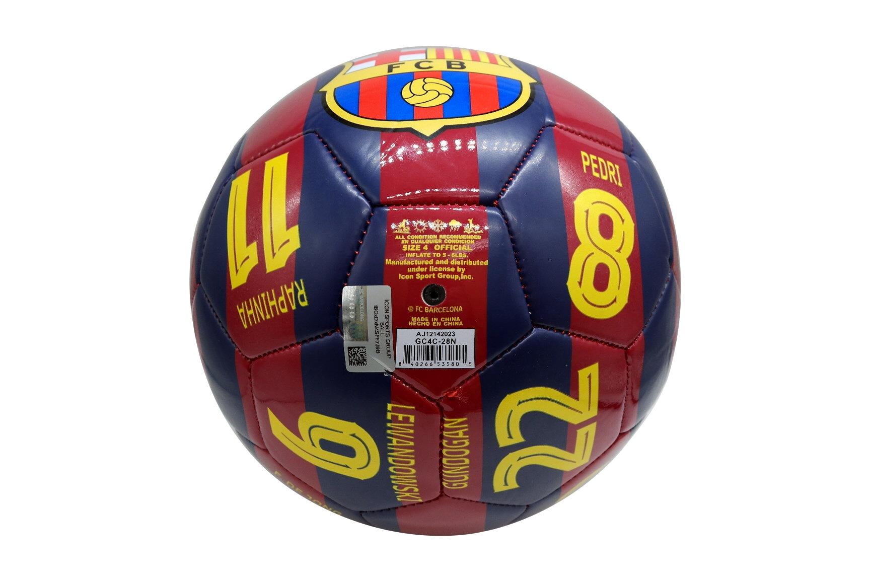 Icon Sports FC Barcelona Soccer Ball Official Licensed Player Number Ball 06 [Size 4]