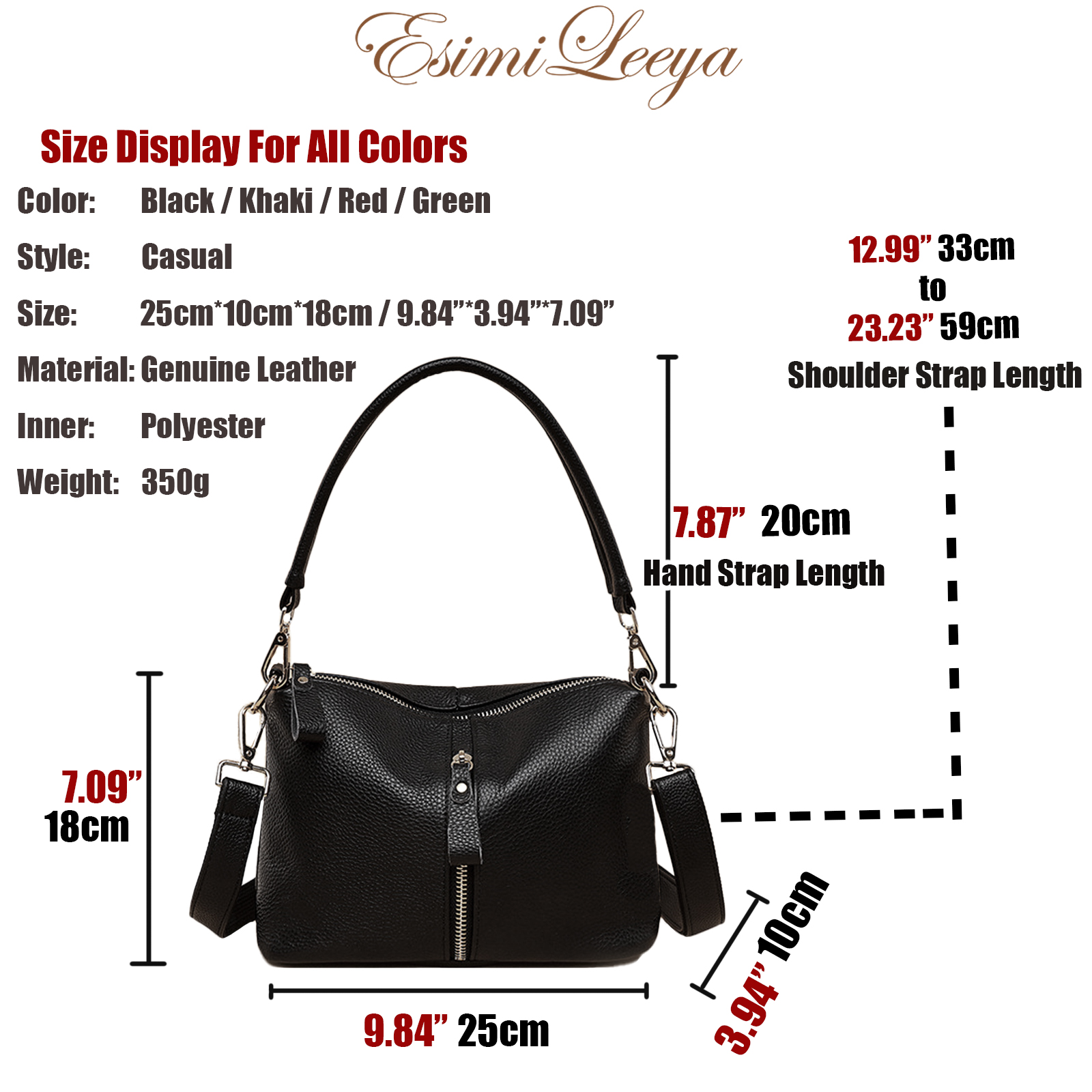 Black Leather Crossbody Purses for Women Secure Zipper Shoulder Bag Ideal for Travel, Commute, Shopping