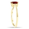 thumbnail image 2 of SZUL Women's Emerald Cut Garnet and Diamond Sparkle Ring in 10K Yellow Gold, 2 of 5