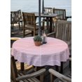 thumbnail image 2 of Outdoor Tablecloth with Umbrella Hole for Patio/Picnic/Party/Camping, Pink Purple Ombre Waterproof Table Cloth Round Cover Washable, Modern Abstract Striped Polka Dots (Dia 60"), 2 of 8