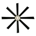 thumbnail image 3 of WAC Lighting Aura Indoor Outdoor 8-Blade Smart Ceiling Fan 72in with 3000K LED and Remote Control - 72 Matte Black/Soft Brass Ring, 3 of 5