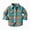 H551-Green, variant on TOWED22 Baby Boys Plaid Shirt Toddler Flannel Button Down Jacket Long Sleeve Outfits Infant School Uniform Shirts Cotton Shacket Coat,Brick Red,12-18 M