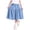 Blue, variant on Summer Toddler Girls Straight Leg Denim Shorts Comfortable Lyocell Imitation Skort Pocket Lightweight