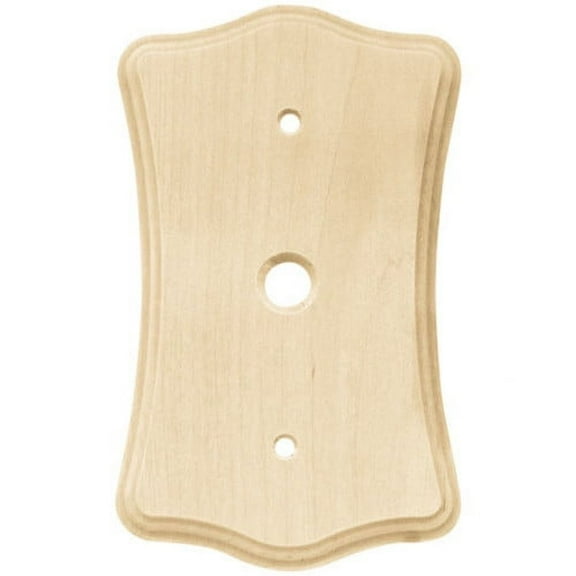 Franklin Brass Wood Scalloped Single Coaxial Wall Plate