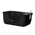 thumbnail image 3 of Caja de arena para mascotas Strade Fareast Limited inodoro para gatos antisalpicaduras fácil de limpiar gran tamaño bandeja Negro, 3 of 8