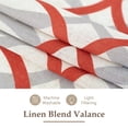 thumbnail image 6 of DriftAway Linen Textured Curtain Valances for Windows Bathroom Bedroom Living Room Kitchen Windows Basement Blinds Rod Pocket Semi Sheer 52"x14" Plus 1.75 Inches Header 1 Panel Trellis Red, 6 of 8