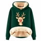 thumbnail image 1 of WILLBEST Sudadera de Mujer Womens Casual Plus Velvet Christmas Series Printed Long Sleeve Hooded Sweatshirt 682 X-Grande, 1 of 4