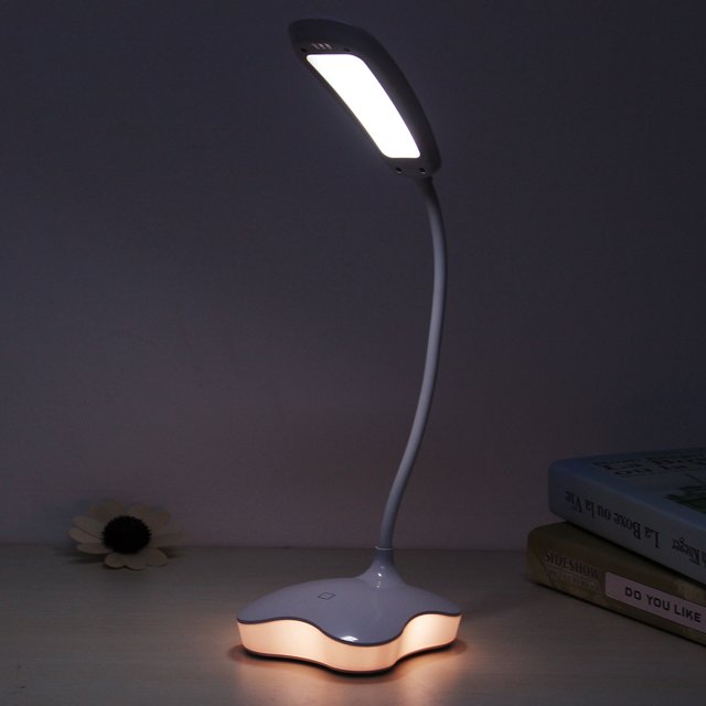 Lampe de Lecture de Table de Bureau à Capteur Tactile à LED Rechargeable Luminosité de 3 Niveaux