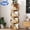 Natural Wood, variant on VGBYUJ Rotating Bookcase, 4 Tier Spining Bookshelf, 360° Revolving Bookcase with 16 Shelves, White Wood 50.6"H x 15.7"L x 15.7"W