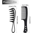 thumbnail image 2 of Wide tooth comb, 2 Packs Large Curl Comb for Long Wet and Curly wavy hair, Shark tooth wig combs For Men and Women, Heat Resistant & Anti-Static Styling Comb, 2 of 5
