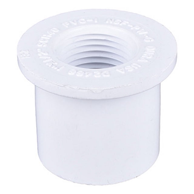 reductor bushing de 1 x 1/2 pulgada blanco dura