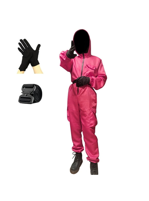 Halloween Kids Squid Costume Jumpsuit Boys Girls Child Adult Cosplay Party Game Tracksuit Props Role Play Children Suit