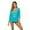 054-Blue/H, variant on Womens Plus Size Tops 3/4 Sleeve V Neck Tunic Shirts Casual Floral Embroidered Loose Summer Fall Blouses Mexican Peasant Cotton Rayon Shirts-054-White/H-L