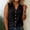 #0379-Black, variant on Plus Size Women‘s Sleeveless V-Neck Button Front Linen Top Casual Blouse for Summer Daily Lightweight Tee