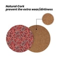 thumbnail image 4 of Xecao Vintage Red Paisley for MDF Cork Coaster 4 Pcs,Drink Coasters,Suit for House Warming Gifts New Home ,Coffee Table Decor-Round Shape, 4 of 7