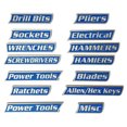 thumbnail image 1 of Etiquetas Organizadoras Caja Herramientas Magnéticas para Cajas 12 Piezas Reutilizables () Azul, 1 of 9