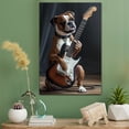 thumbnail image 2 of Boxer Cute Dog Electric Guitar Canvas Size 8x12 – Retro Boxer Dog Batter in Action With Electric Guitar for Themed Living Room, 2 of 5