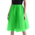 thumbnail image 5 of Women Midi Length Mesh Tulle Skirt Elastic Waist Layered Party Dance Tutu Skirt, 5 of 5