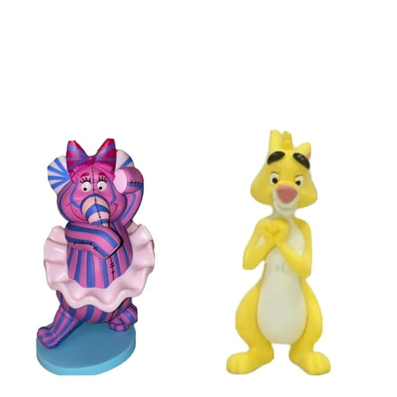 Heffalump Woozle Lumpy & Yellow Rabbit PVC Cake Topper 3” Figure Figurine Pooh New