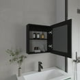 thumbnail image 6 of Payson Medicine Cabinet In Melamine with Included Mirror,Black,Black Melamine Bath Faucets Bathroom Storage, 6 of 8