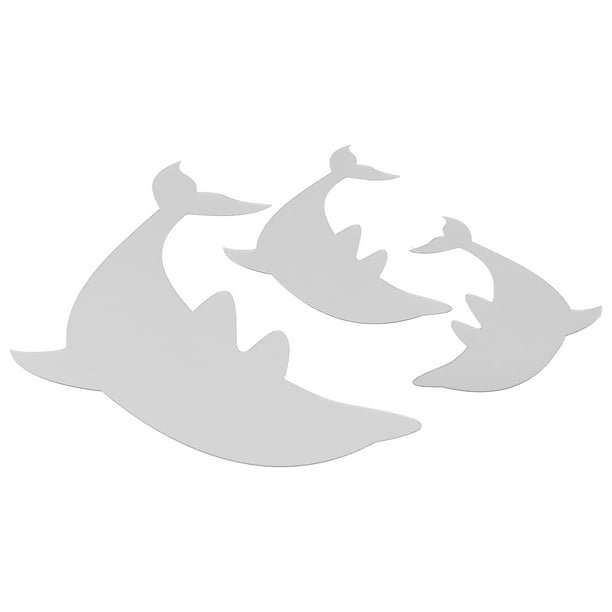 Espejos Para La Decoración De La Pared, Pegatinas De Espejo En Forma De Delfines Espejos De Pared Decorativos Con Película Protectora Y 15 Piezas De Cinta Adhesiva De Doble Cara