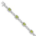 thumbnail image 1 of 925 Sterling Silver Silver Bracelet Peridot Infinity Gemstone, 1 of 6