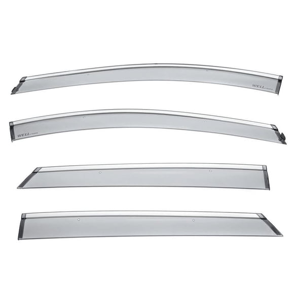 Wellvisors Side Window Visors Wind Deflectors Rain Guard With Chrome Trim for 2017 2018 2019 2020 2021 2022 2023 2024 Chevrolet Bolt 3-847CH027