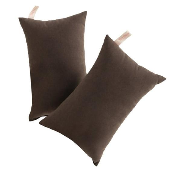 2 Pack Microfiber Travel Pillows - Soft Mini Pillows for Neck Support | Machine Washable 11"X7" Pillows for Travel, Pets, and Kids | Red Color Set for Comfortable Sleep on Trips and at Home(G)