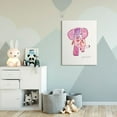 thumbnail image 2 of Stupell Industries Kid's Pink and Red Elephant Watercolor Zoo Animal Canvas Wall Art Design by Kait Roberts, 36" x 48", 2 of 4