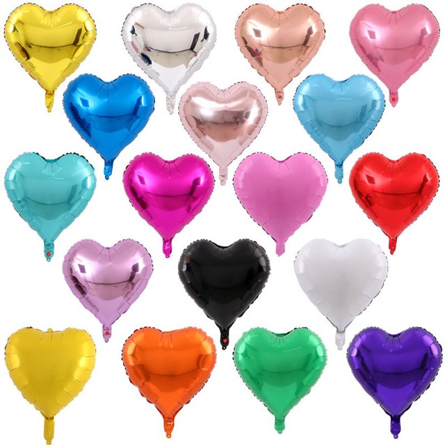 Globo de película de aluminio de 18 pulgadas con el logotipo publicitario de papel de aluminio con forma de corazón para decoración del Día de la Madre