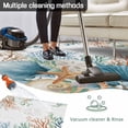 thumbnail image 5 of Beach Coastal Outdoor Rug for Patio/Deck/Porch, Non-Slip Large Area Rug 6 x 9 Ft, Summer Nautical Coral Shell Botanical Indoor Outdoor Rugs Washable Area Rugs, Reversible Camping Rug Carpet Runner, 5 of 8