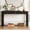 Black + Solid Wood+MDF, variant on Rustic Console Table with Curved Corners, 3 Concealed Drawers, Solid Wood Legs, Entryway Sofa Table for Hallway & Living Room, Black