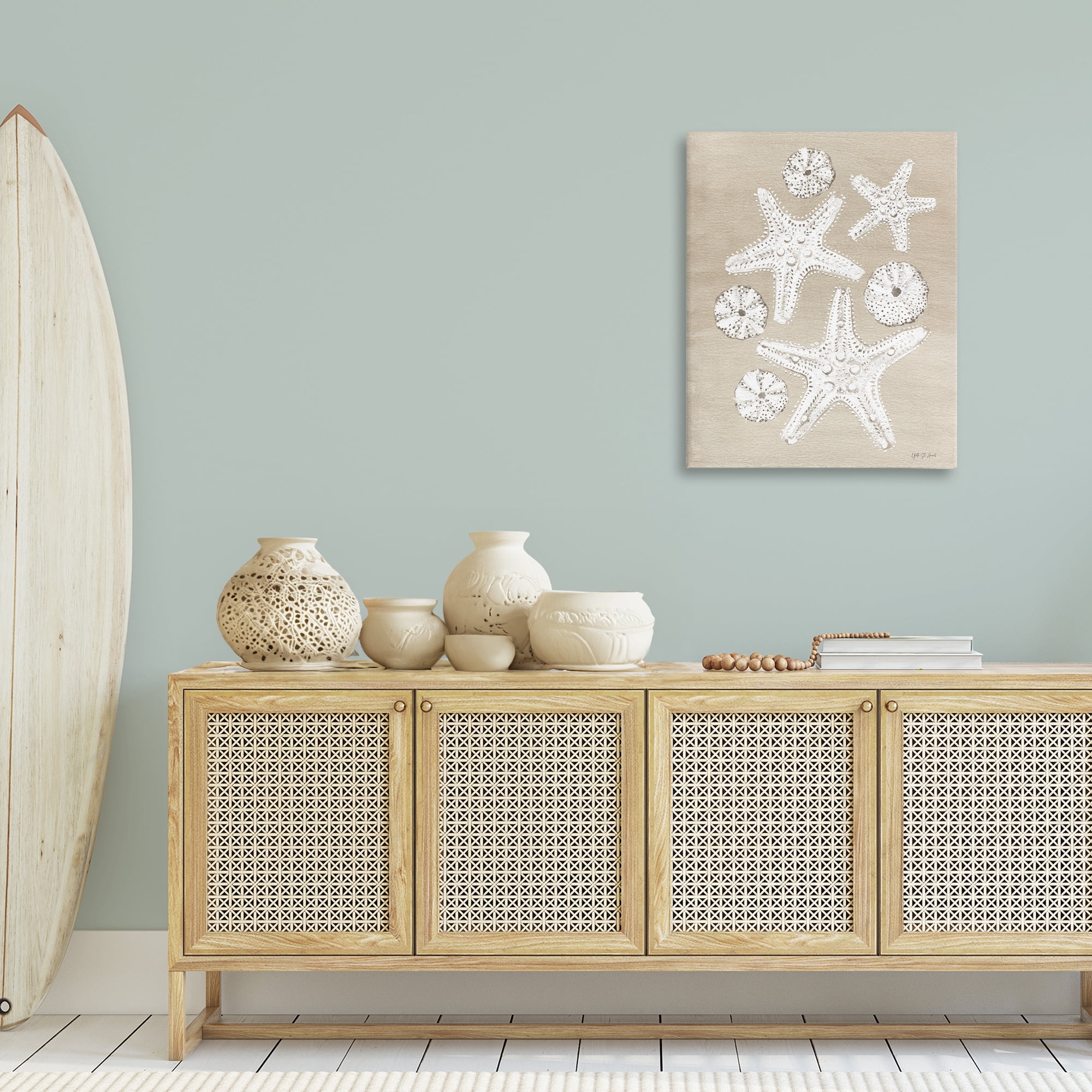 Stupell Industries Sandy Beach Treasures Coastal Painting Gallery Wrapped Canvas Art Print Wall Art, 24 x 30
