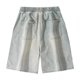 thumbnail image 4 of WILLBEST Pantalones Cortos para Hombre, Nuevos Pantalones de Verano de Cinco Puntos para Hombre, Diseño Holgado Informal, Pantalones Cortos de Mezclilla Versátiles A La Moda., 4 of 5