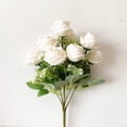 thumbnail image 1 of Artificial Flower Camellias Bouquet Home Decor Wedding Decor Fake Dried Flowers Bouquet Imitation Flower Decor(White), 1 of 6