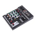 thumbnail image 3 of Consola mezcladora profesional con placa de sonido, pantalla USB, consola mezcladora de 4 canales para transmisión en vivo, Karaoke por Internet, enchufe de 100-240V UE, 3 of 10
