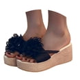 thumbnail image 1 of Dakaela Women's Wedge Platform Espadrille Slide Sandals Slip on Open Toe High Heels Summer Flip Flops, 1 of 8